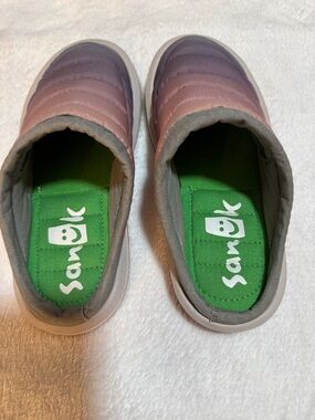 Sanuk Kids Quilted Pink to Purple Ombre Slip-On Shoes